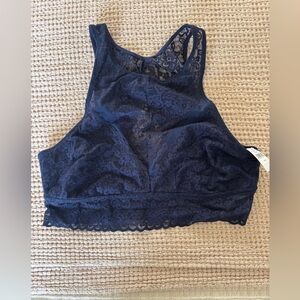 NWT Aerie Lace Bralette in Navy Blue